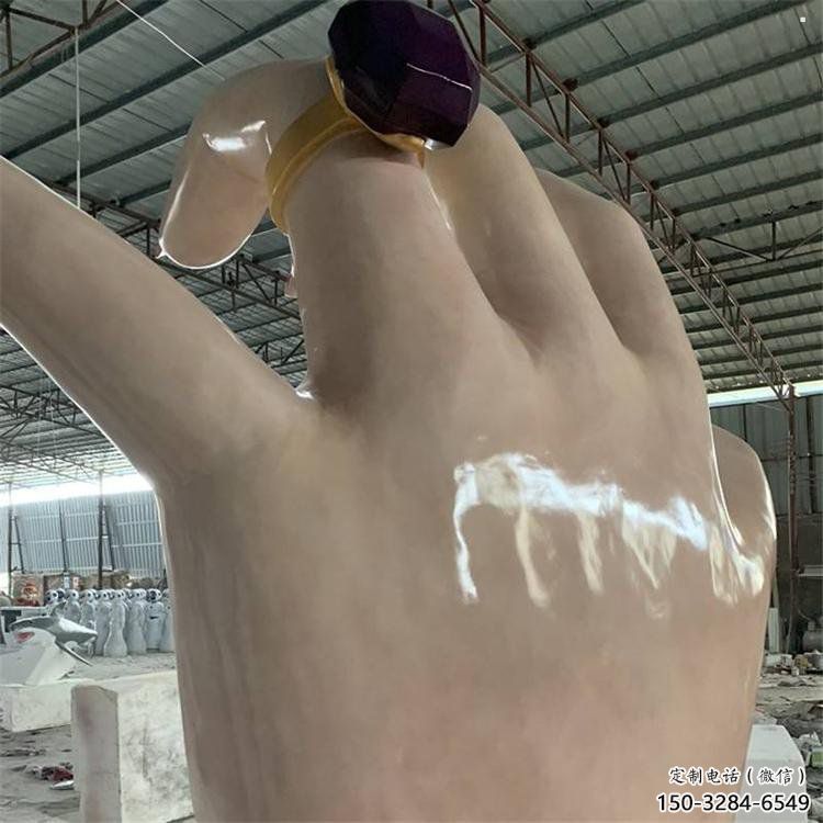 手指雕塑制作，市標(biāo)雕塑，玻璃鋼手指雕塑廠家常用