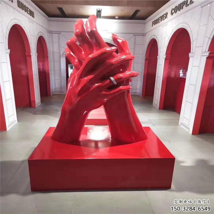 握手雕塑制作，歐式風(fēng)格，地產(chǎn)不銹鋼握手雕塑優(yōu)選