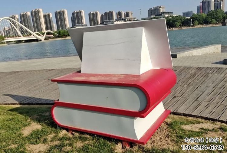 疊書雕塑通用，街道標(biāo)識，不銹鋼疊書雕塑承接