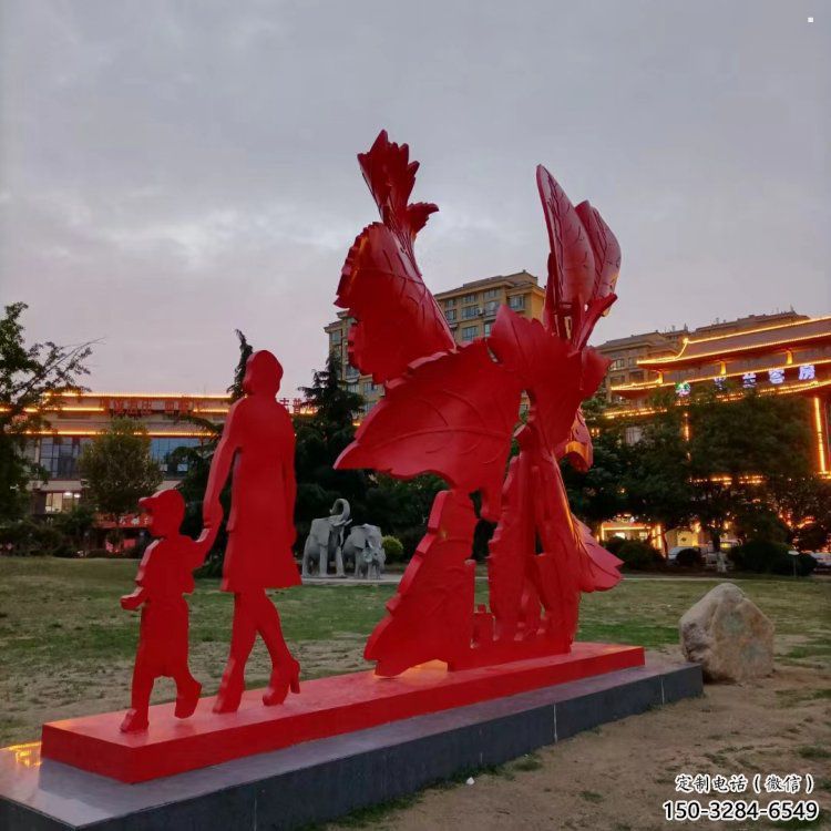 景觀楓葉雕塑廠家，烤漆工藝，烤漆楓葉雕塑承接