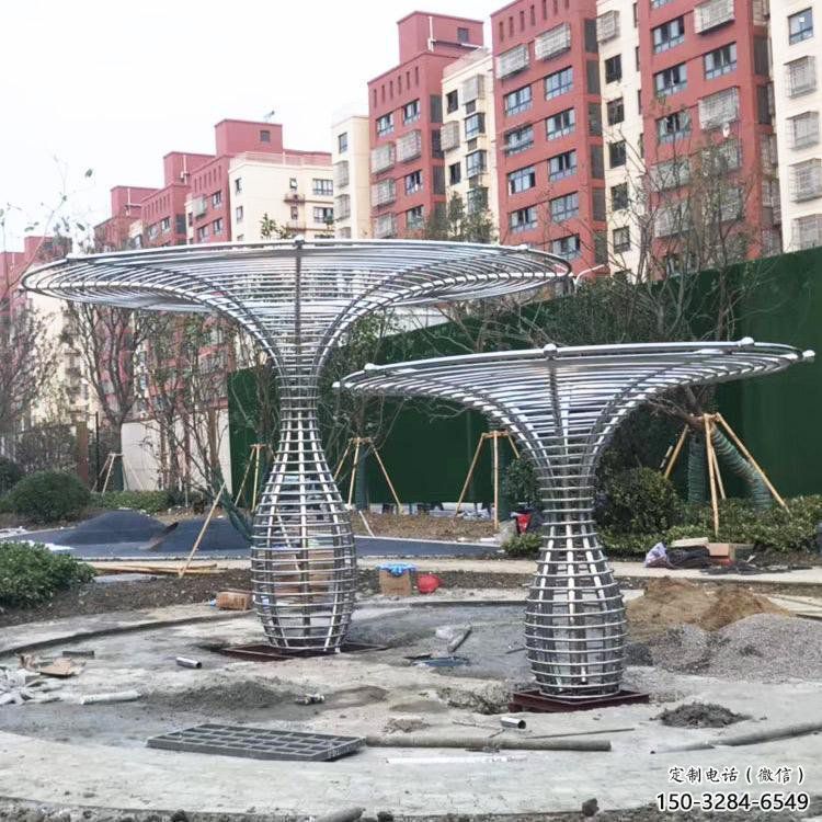 遮陽樹雕塑供應(yīng)，城區(qū)小品，鏤空遮陽樹雕塑制造商