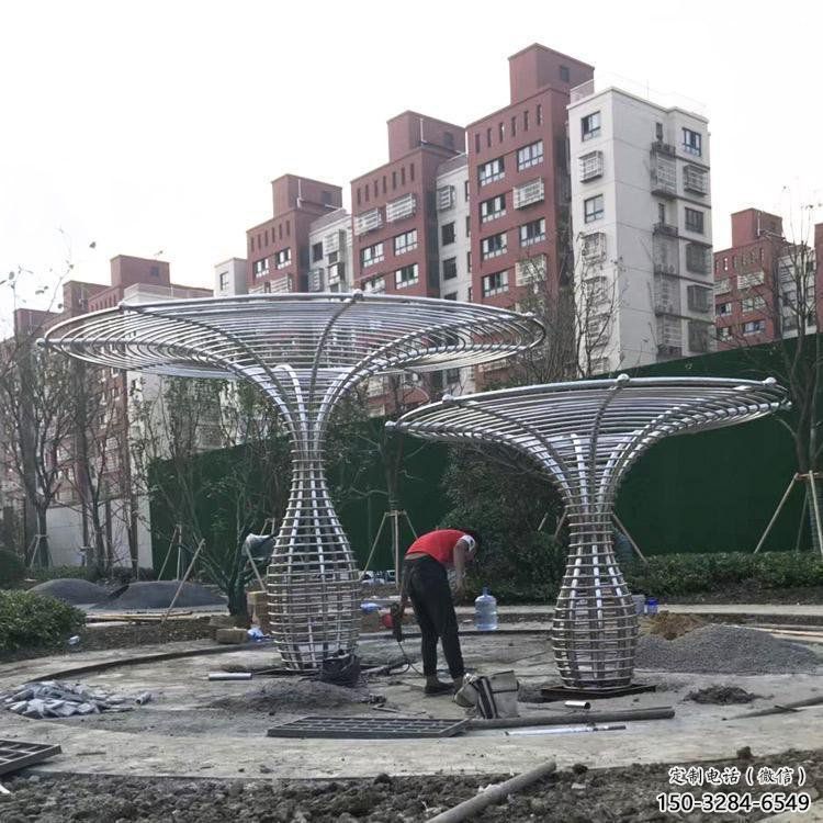 遮陽(yáng)樹雕塑制作，城市裝飾，鏤空遮陽(yáng)樹雕塑廠