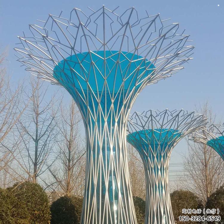 大型鏤空樹雕塑常用，戶外擺放，烤漆鏤空樹雕塑廠