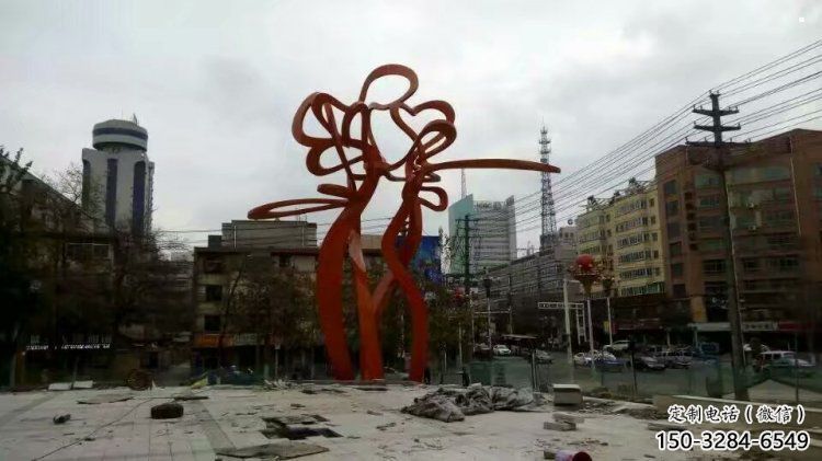 鏤空樹雕塑，彩鋼制作，烤漆鏤空樹雕塑生產(chǎn)廠家