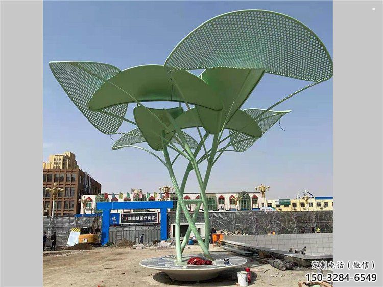 鏤空樹(shù)雕塑制造商，城市雕塑，烤漆鏤空樹(shù)雕塑定制