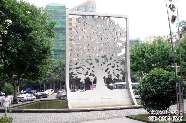 鏤空樹雕塑常用，景觀概念，鏤空剪紙樹雕塑生產廠家