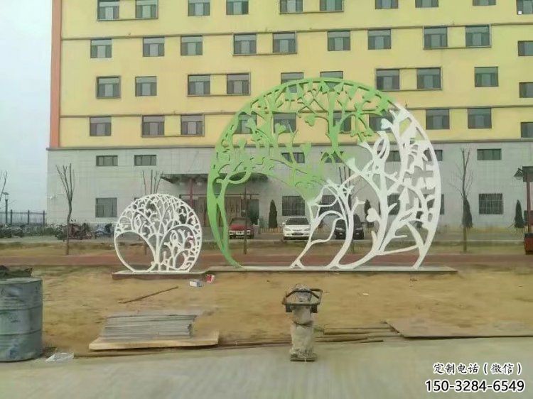 鏤空樹(shù)雕塑預(yù)定，城區(qū)小品，鏤空剪紙樹(shù)雕塑制造商
