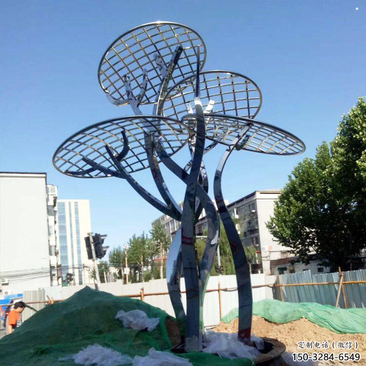 蘑菇樹雕塑精品，景觀概念，現(xiàn)代鏤空蘑菇樹雕塑通用