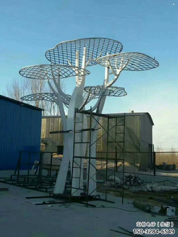 蘑菇樹雕塑制作，景區(qū)雕塑，城市鏤空蘑菇樹雕塑提供