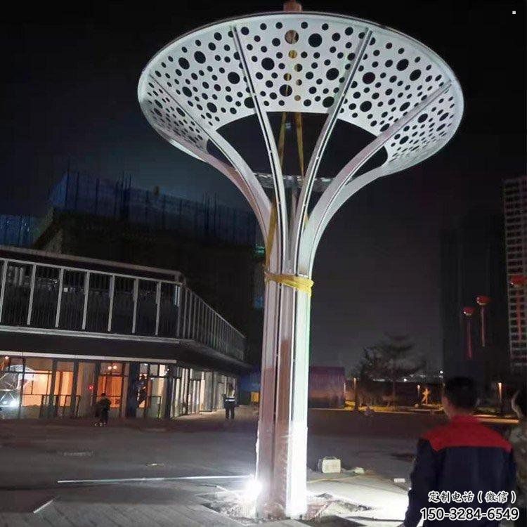 傘樹雕塑定價，景觀雕塑，園林鏤空傘樹雕塑廠家