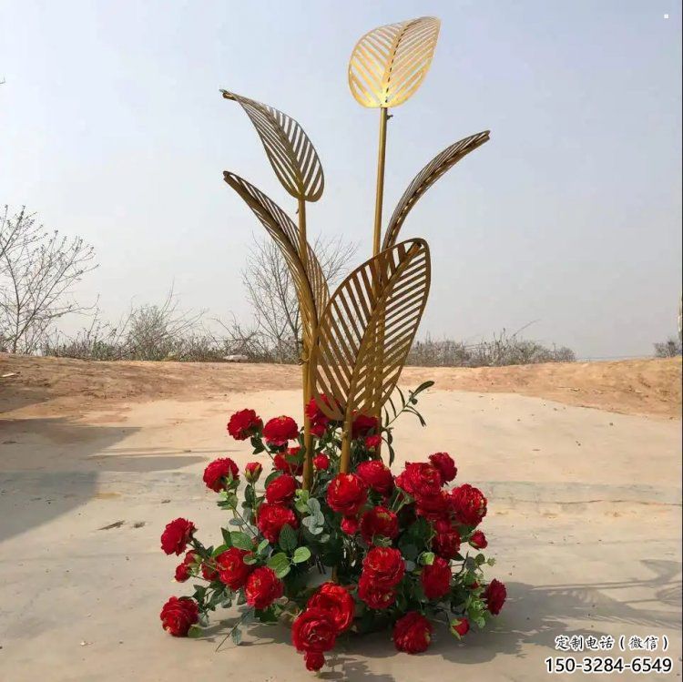 芭蕉葉雕塑定價，拉絲工藝，不銹鋼芭蕉葉雕塑制作