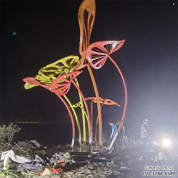 芭蕉葉雕塑精選，露天雕塑，不銹鋼芭蕉葉雕塑制作廠家