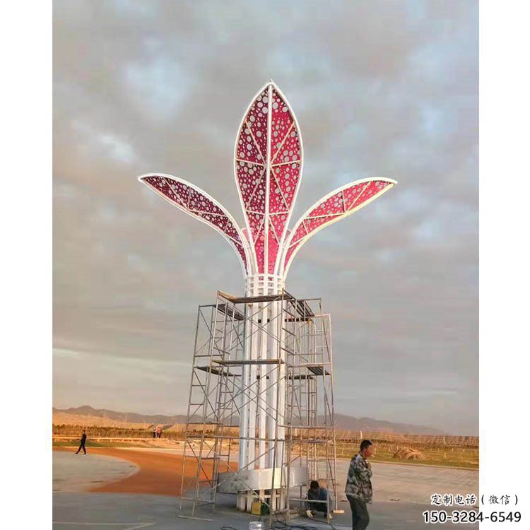 樹葉雕塑精選，彩鋼制作，園林烤漆樹葉雕塑標(biāo)準(zhǔn)