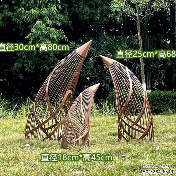鏤空竹筍雕塑批發(fā)，廣場系列，不銹鋼竹筍雕塑優(yōu)選