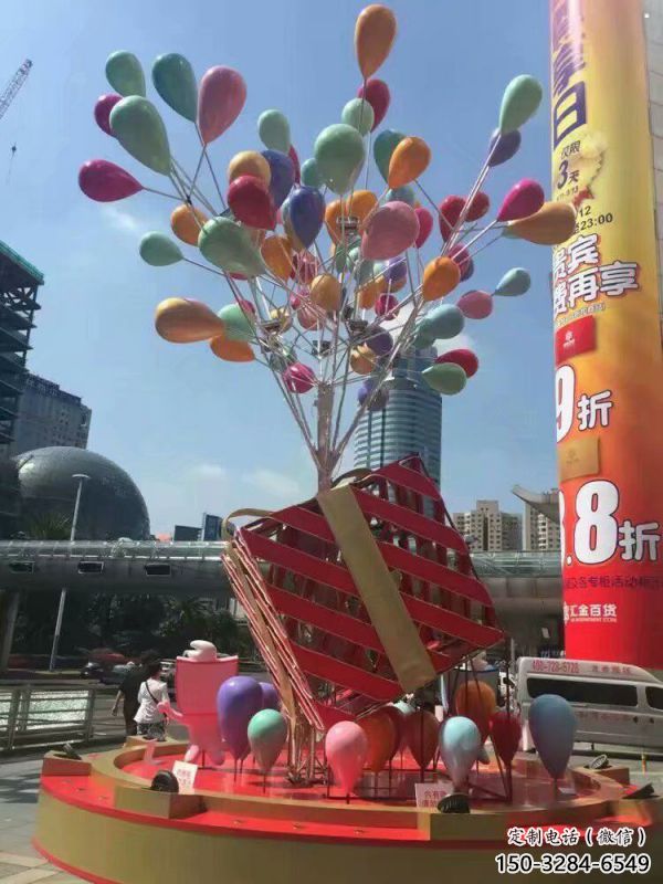 氣球樹雕塑定價，景區(qū)雕塑，玻璃鋼氣球樹雕塑生產(chǎn)商