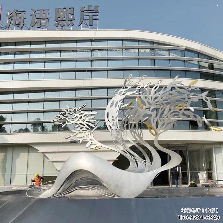 鏤空樹雕塑常用，街道標(biāo)識，不銹鋼樹雕塑常用