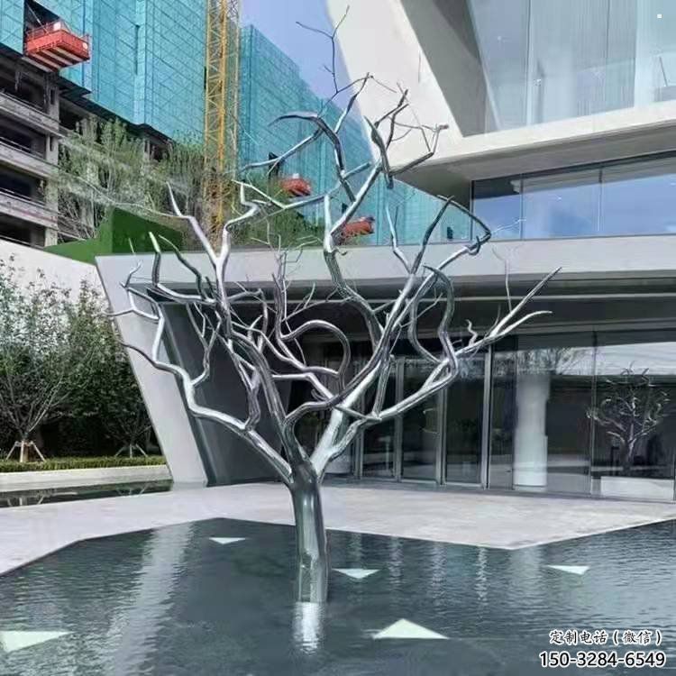 樹干雕塑制造商，多彩藝術，抽象不銹鋼樹干雕塑精選