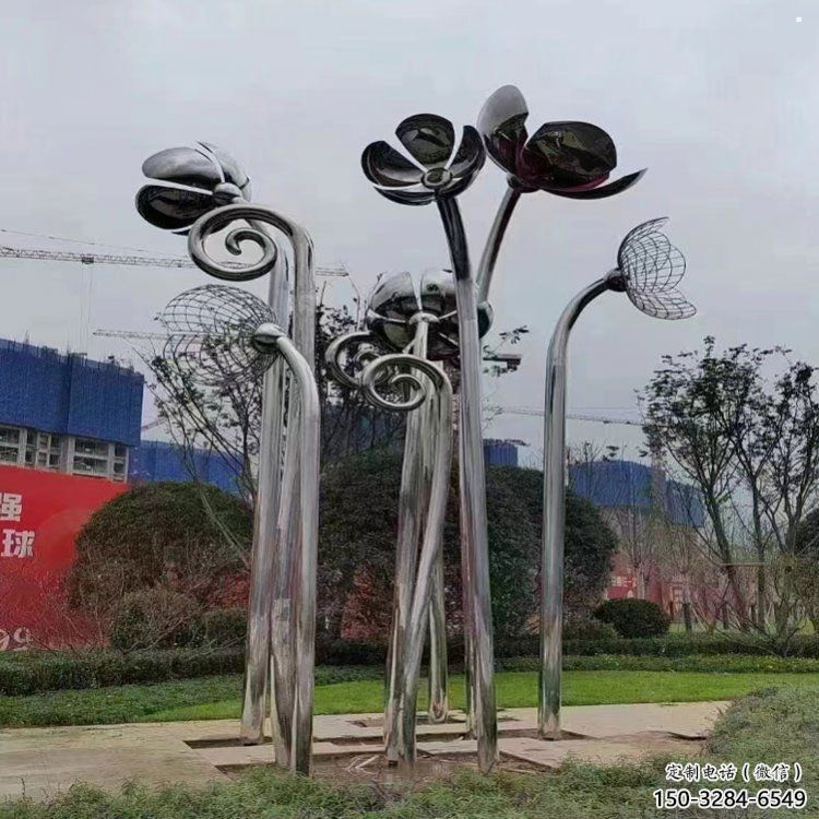 四葉草雕塑標(biāo)準(zhǔn)，陸地?cái)[件，不銹鋼四葉草雕塑定制