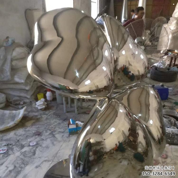 四葉草雕塑訂做，街道標識，不銹鋼四葉草雕塑定做