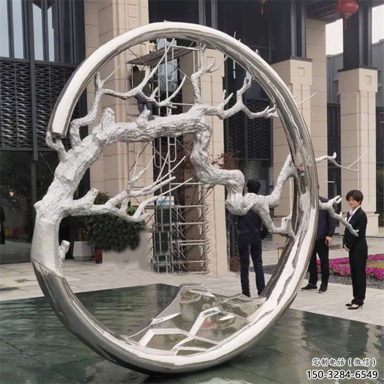 圓環(huán)樹雕塑定做，公園小品，不銹鋼圓環(huán)樹雕塑精選