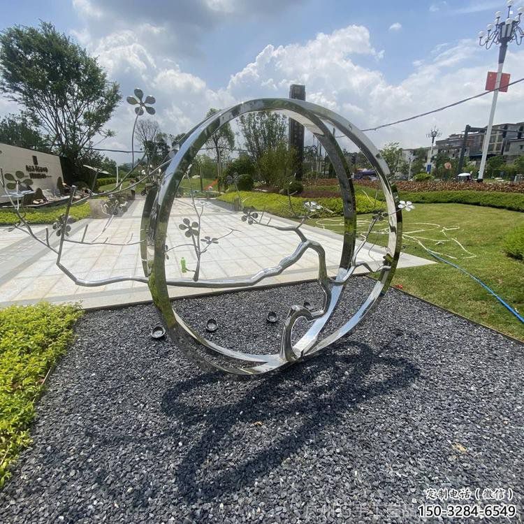 圓環(huán)樹雕塑預(yù)定，戶外雕塑，不銹鋼圓環(huán)樹雕塑特供