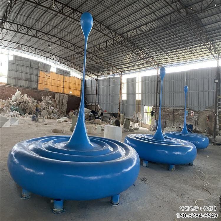 水滴雕塑觀賞型，街景小品，烤漆水滴雕塑常用