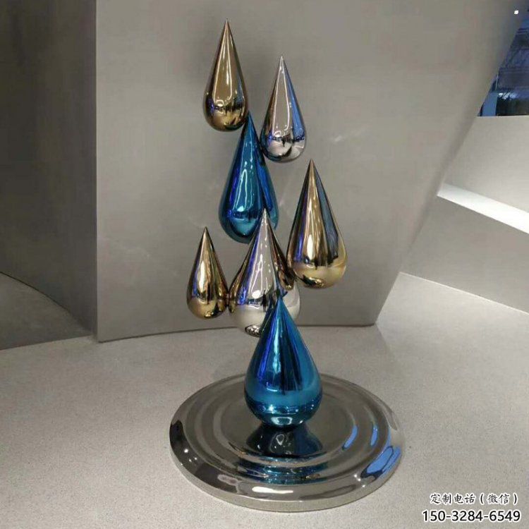 淚滴雕塑展品，小區(qū)雕塑，不銹鋼淚滴雕塑精選