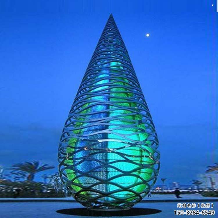 水滴雕塑訂做，城市裝飾，庭院鏤空水滴雕塑展品