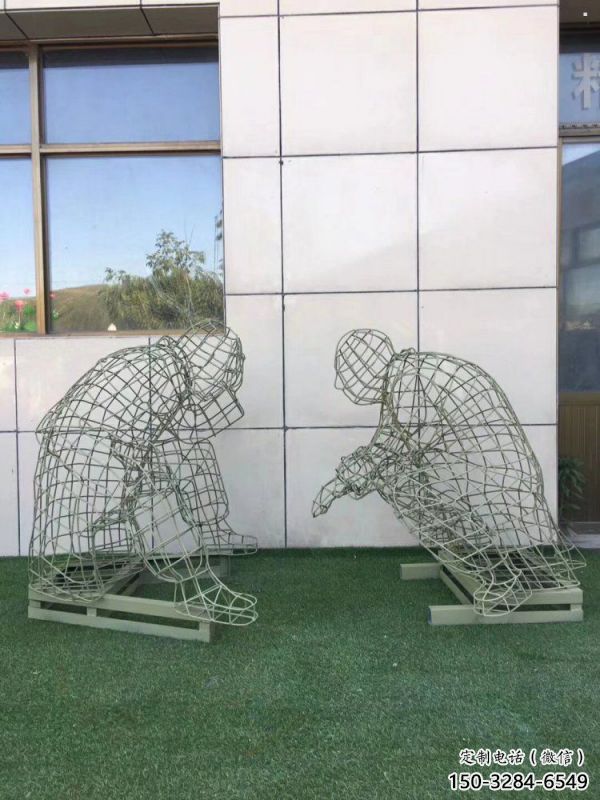 鏤空對弈雕塑標準，廣場雕塑，鐵藝民俗人物雕塑供給