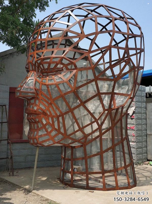 人頭像雕塑觀賞型，城市裝飾，鏤空人頭像雕塑標(biāo)準(zhǔn)