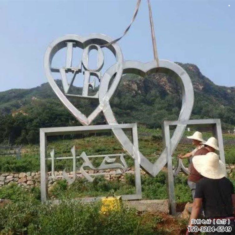 現(xiàn)代love雕塑承接，歐式風(fēng)格，廣場(chǎng)不銹鋼love雕塑精選