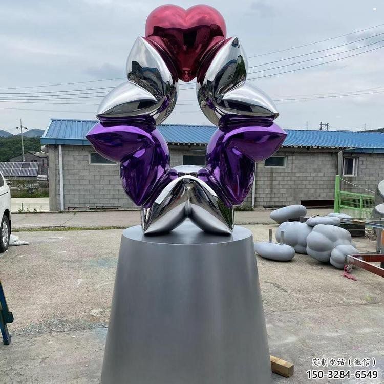 心心相印雕塑展品，公園小品，城市雕塑供需