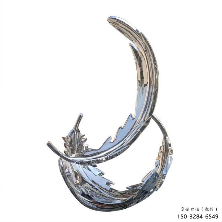 羽毛雕塑批發(fā)，拋光工藝，園林鏡面羽毛雕塑承接