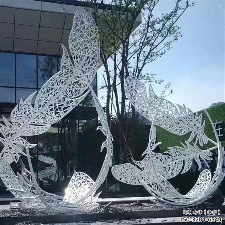 羽毛雕塑工程供應(yīng)，校園雕塑，烤漆羽毛雕塑供求