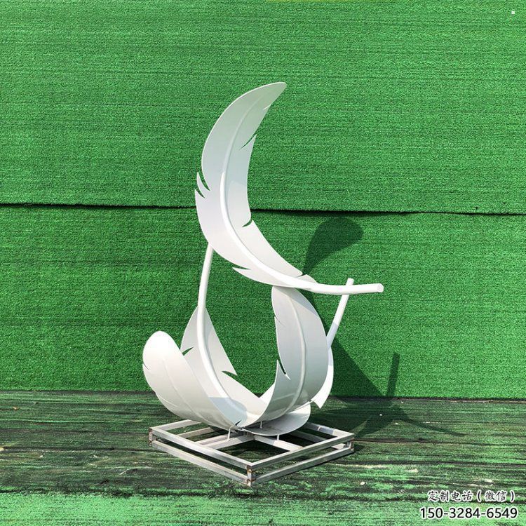 雕塑羽毛景觀制造，街景小品，景觀烤漆羽毛雕塑優(yōu)價