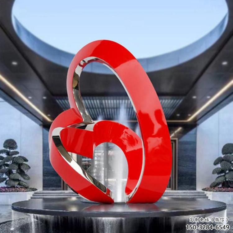 雙環(huán)雕塑工廠優(yōu)選，城市裝飾，不銹鋼雙環(huán)雕塑供給