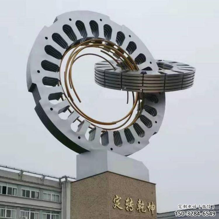 雙環(huán)雕塑展品，景觀概念，鏤空不銹鋼雙環(huán)雕塑優(yōu)選