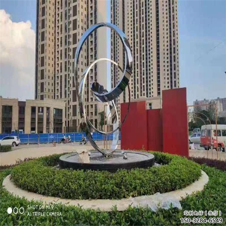圓環(huán)雕塑觀賞型，城市裝飾，燈光圓環(huán)雕塑標(biāo)準(zhǔn)
