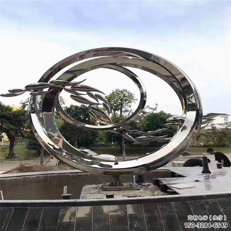 圓環(huán)雕塑常用，公園小品，房地產(chǎn)不銹鋼圓環(huán)雕塑生產(chǎn)商