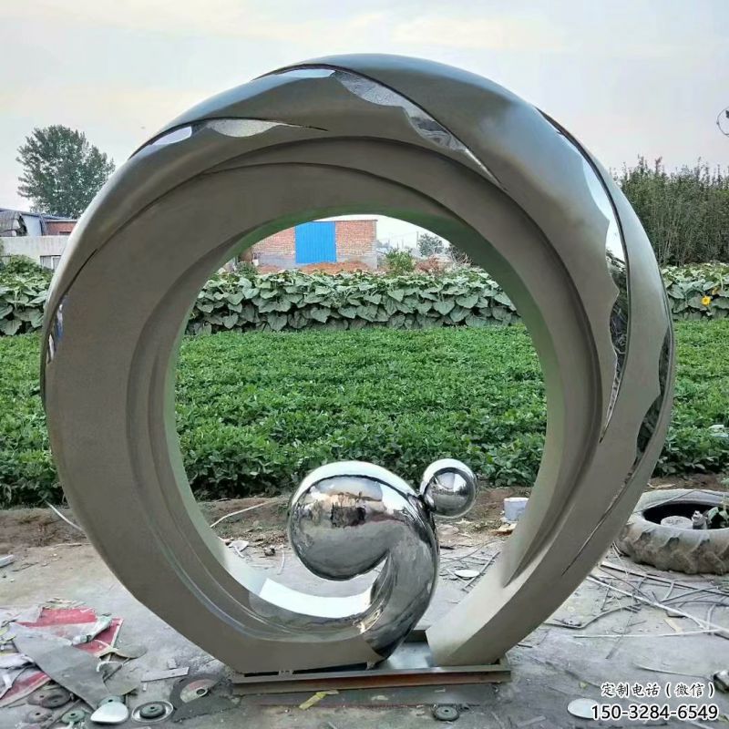 圓環(huán)雕塑優(yōu)選，室外雕塑，不銹鋼圓環(huán)雕塑優(yōu)選