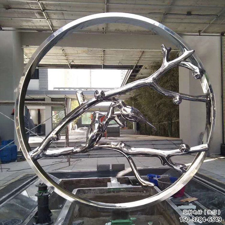 圓環(huán)景觀雕塑通用，城市雕塑，不銹鋼圓環(huán)雕塑指用