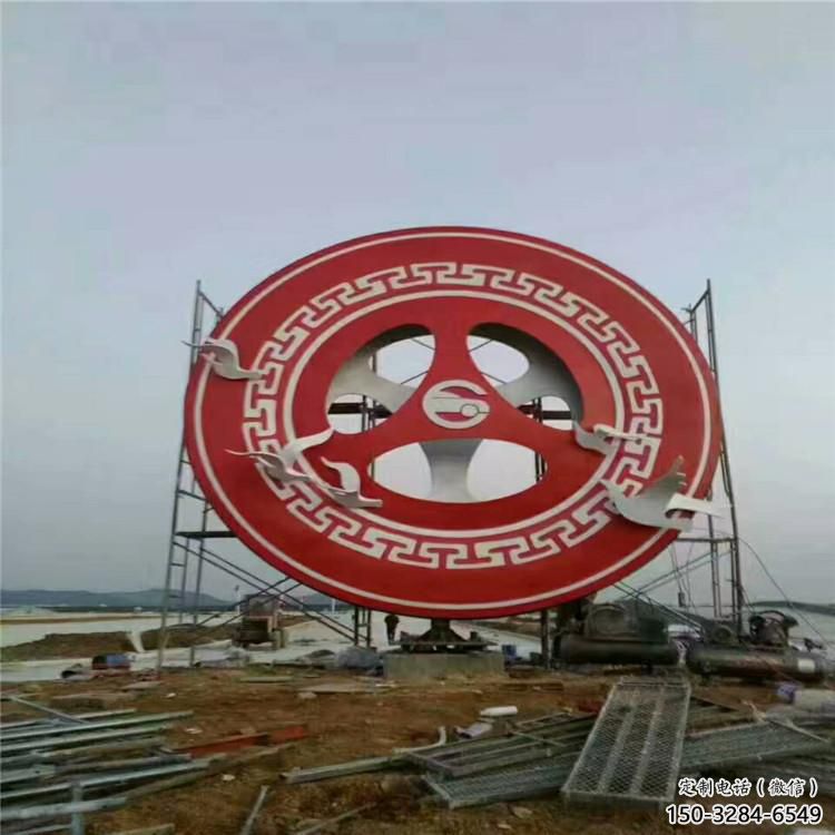 圓環(huán)雕塑點擊，景觀雕塑，別墅烤漆圓環(huán)雕塑供求