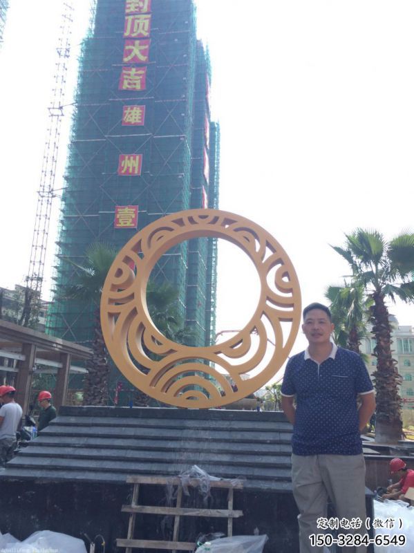 圓環(huán)雕塑服務(wù)商，美陳雕塑，烤漆圓環(huán)雕塑廠家精選