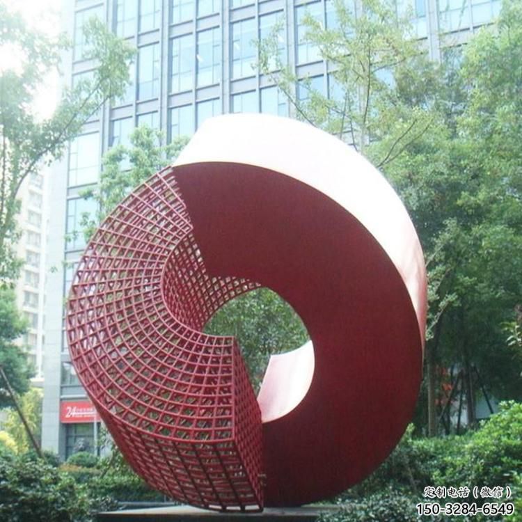圓環(huán)雕塑選定，景觀雕塑，烤漆圓環(huán)雕塑生產商