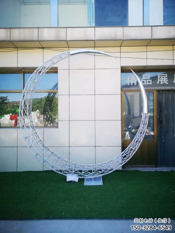 鍛鋼圓環(huán)雕塑精選，露天雕塑，鏤空圓環(huán)雕塑展品