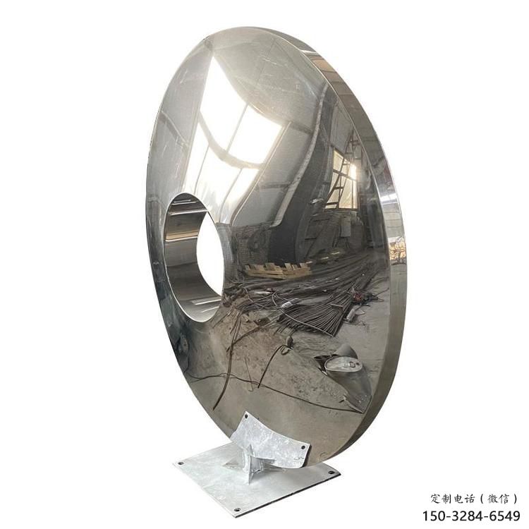 圓環(huán)雕塑供需，室外軟裝，金屬不銹鋼圓鏡雕塑制作
