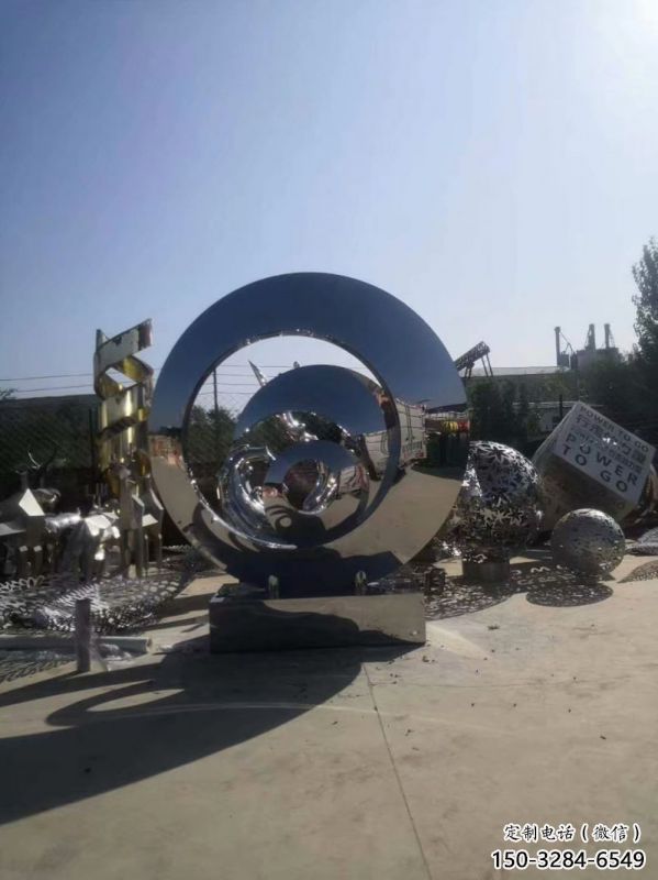 圓鏡雕塑承接，城市雕塑，不銹鋼圓鏡雕塑精品