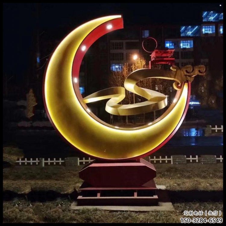 月亮雕塑工廠標(biāo)準(zhǔn)，多彩藝術(shù)，景觀鏤空月亮雕塑供應(yīng)