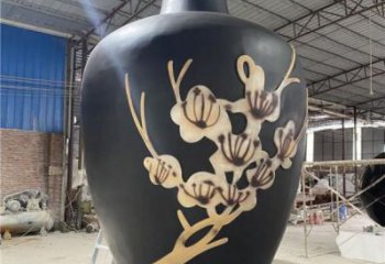 制造花瓶雕塑專供，地標(biāo)擺件，玻璃鋼花瓶雕塑訂做