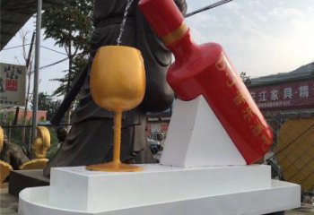 酒瓶雕塑批發(fā)，廣場系列，流水酒瓶雕塑供需